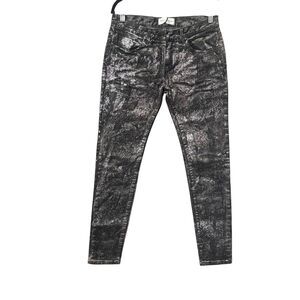 FAITH‎ CONNEXION Acid Wash Glittered Slim Denim NWT Sz 26